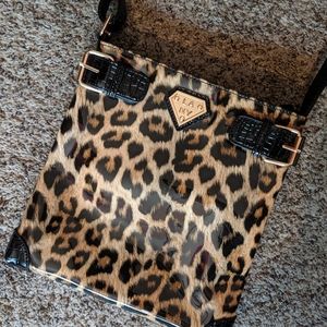 Leopard print purse.